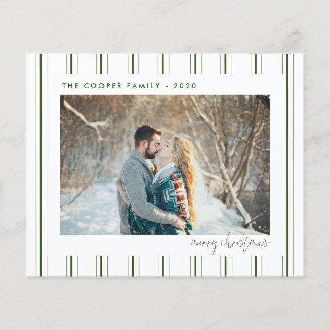 Budget Holiday Photo Card | Modern Christmas (Front)