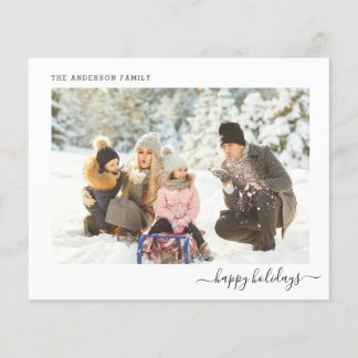 Budget Holiday Photo Modern Minimal 2024 Xmas Card