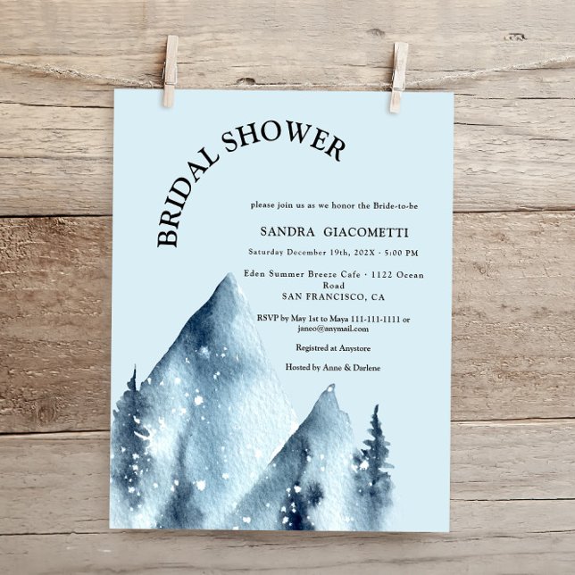 Budget Holiday Winter Bridal Shower Invitation (Creator Uploaded)