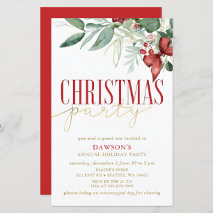 Budget Holly Botanical Corporate Christmas Party