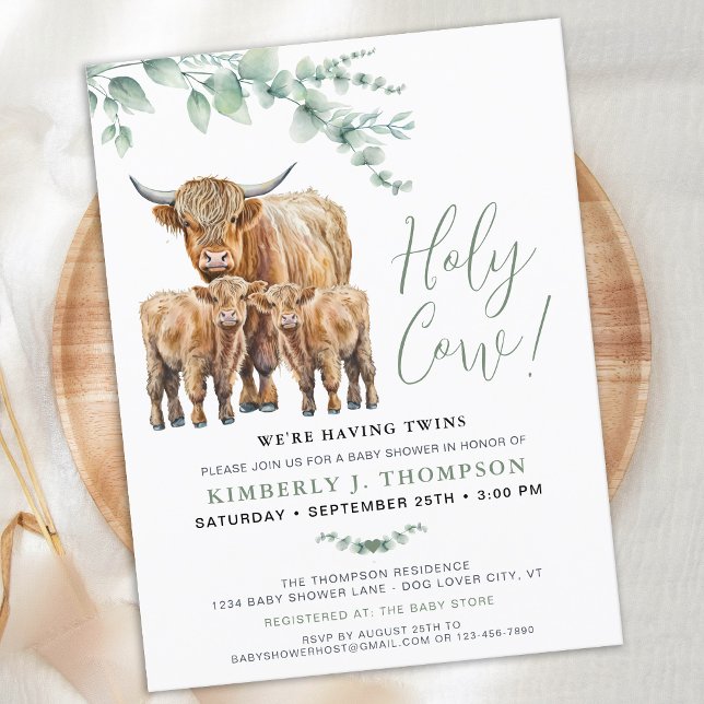 Budget Holy Cow Twin Highland Calf Baby Shower (Creator Uploaded)