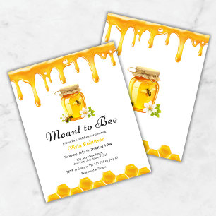 Budget Honey Meant to Bee Bridal Shower Invite 