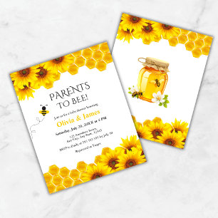 Budget Honeycomb Parents to Bee Baby Shower Invite