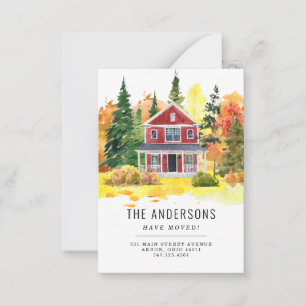 Budget House Forest Woods We've Moved Fall Moving Card