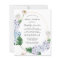 Budget Hydrangea Rose Bridal Shower Invitation