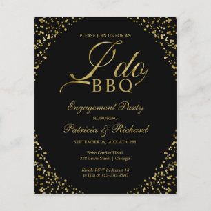 Budget I DO BBQ Engagement Party Invitations