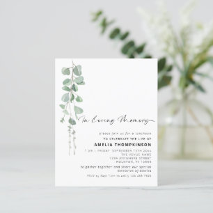 Budget In Loving Memory Eucalyptus Invitation