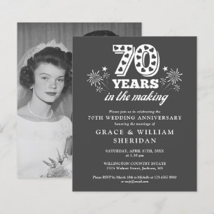 Budget In The Making 70th Anniversary Photo Invite