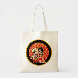 BUDGET Indian Bride Groom Wedding Couple Cute Tote Bag