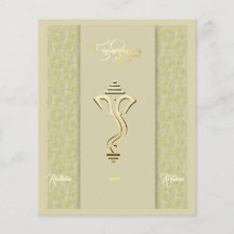 Budget Indian hindu wedding Ganesha invitation 