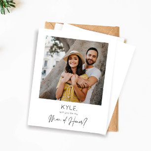 Budget Instant Photo Be My Man of Honour Proposal