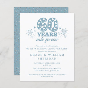 Budget Into Forever 60th Anniversary Invitation