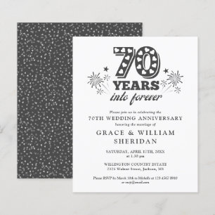 Budget Into Forever 70th Anniversary Invitation