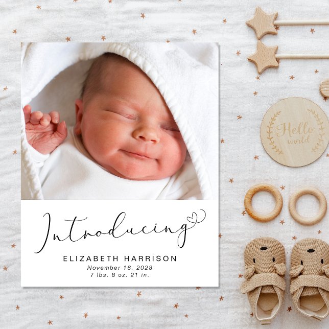Budget Introducing 4 Photos Birth Announcement (A heartfelt and personalized way to introduce your bundle of joy to the world)