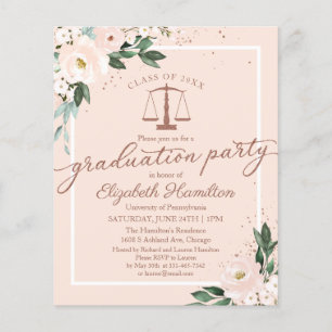 Budget Invitation Law School Graduation Party