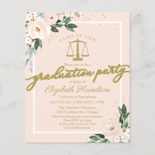 Budget Invitation Law School Graduation Party