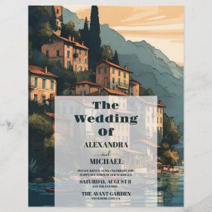 Budget Italy Lake Como Destination Wedding Flyer