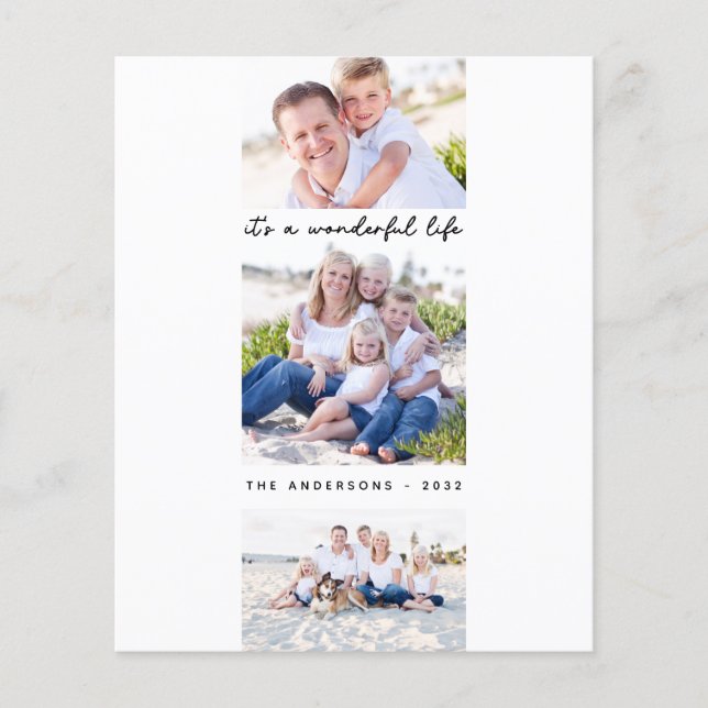 Budget It's a Wonderful Life Photo  Holiday Card (Front)