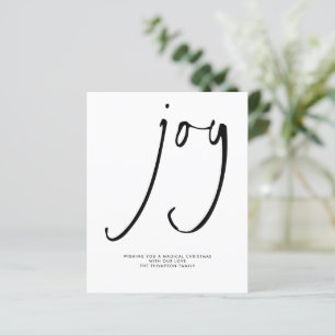 Budget Joy Elegant Script Black White Holiday