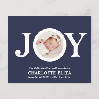 BUDGET Joy Navy CHIC Photo Baby First Christmas