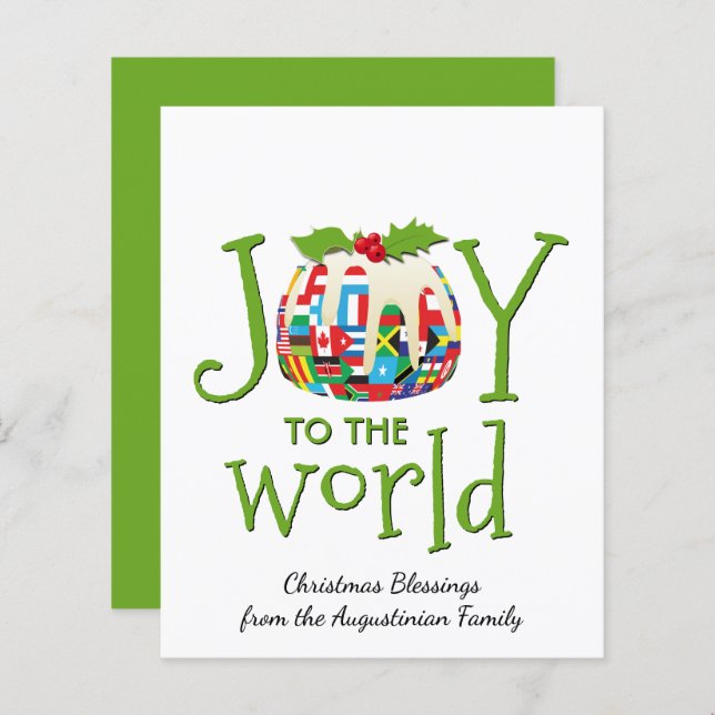 Budget JOY TO THE WORLD Christmas Card (Front/Back)