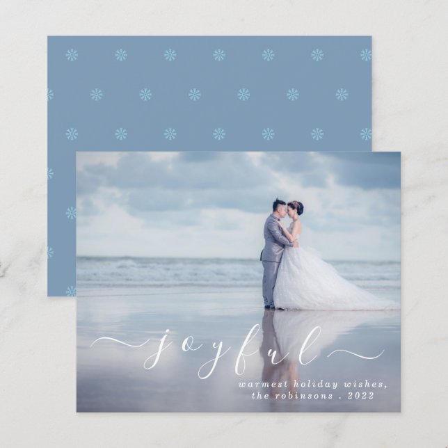 Budget Joyful Modern Photo Christmas Holidays (Front/Back)