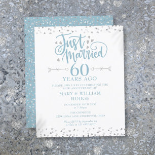 Budget Just Married 60th Anniversary Invitation