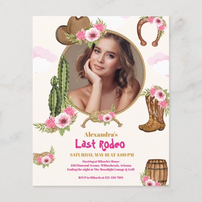 Budget Last Rodeo Cowgirl  Bridal Shower Photo (Front)