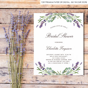 Budget lavender eucalyptus bridal shower