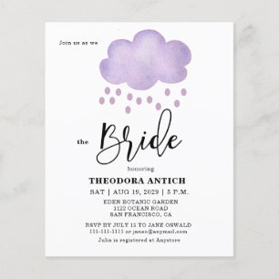 Budget Lavender Funny Cloud Bridal Shower