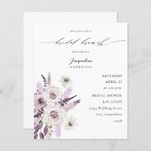 Budget Lavender Purple Floral Bridal Brunch