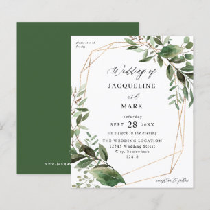 Budget Leaves & Eucalyptus Gold Wedding - Green