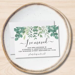 Budget Leaves I've Moved Announcement Card