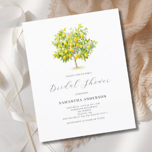 Budget Lemon Citrus Bridal Shower Invitation