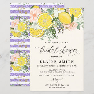 Budget Lemon Lime Citrus Bridal Shower Invitation