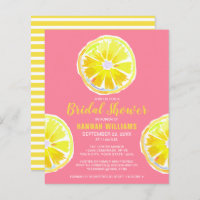 Budget Lemon Slices Bridal Shower Invitation