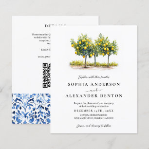Budget Lemon Tree Photo All in One Wedding Invite
