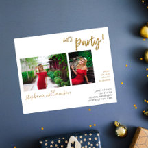 Budget Let's Party - Gold 2 Photo Graduation Party