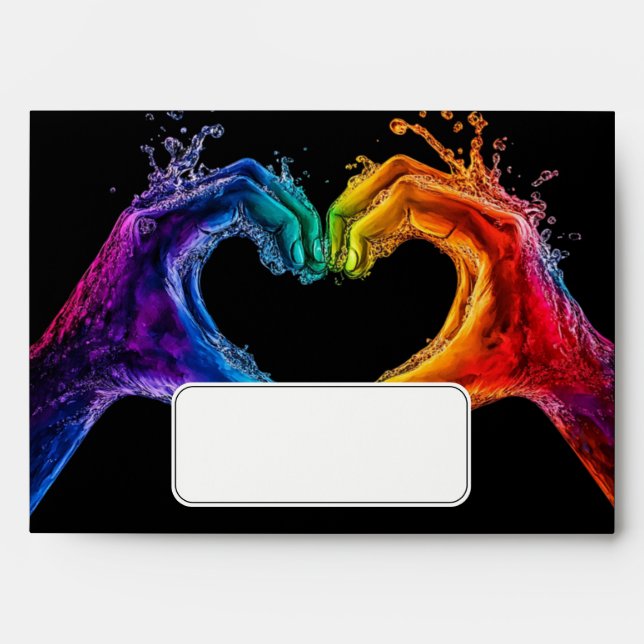 Budget🌈 LGBTQ Heart of Pride Envelope (Front)