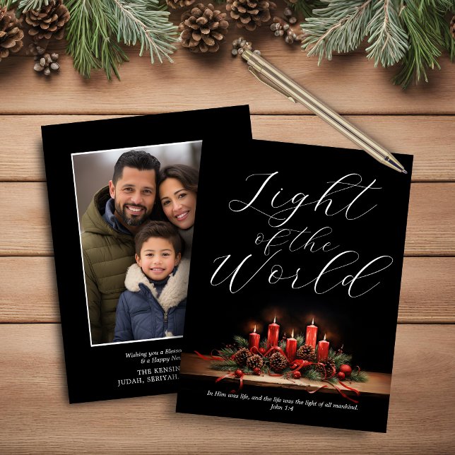 Budget Light of the World Bible Verse Christmas (Budget Light of the World Bible Verse Christmas Card)
