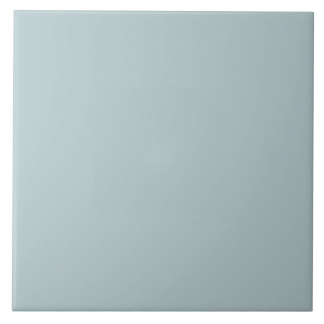BUDGET Light Sage Green Monochrome Wedding Ceramic Tile (Front)