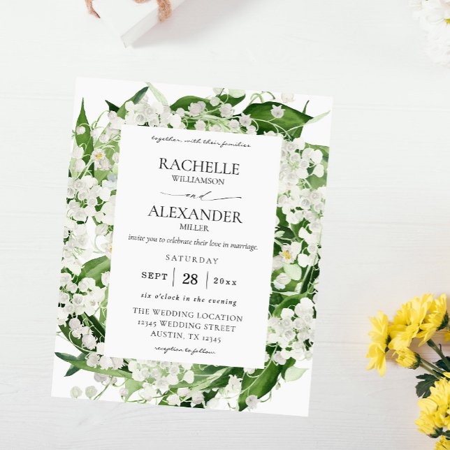 Budget Lily of the Valley White Floral Wedding 3 Flyer (Creator Uploaded)