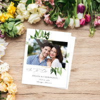 Budget Lily the Valley Floral Photo Save the Date