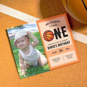 Budget Little Baller Basketball Photo 1st Birthday