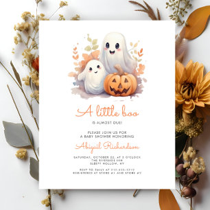 Budget Little Boo Ghosts Pumpkin Fall Baby Shower