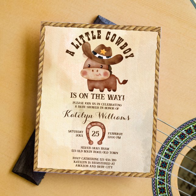 Budget Little cowboy cute baby horse baby shower  (Creator Uploaded)