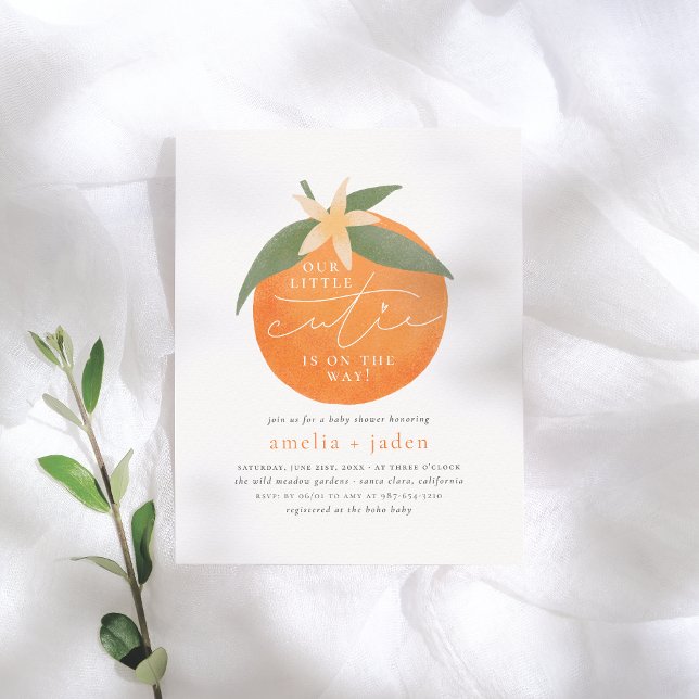 Budget Little Cutie Orange Couple's Baby Shower (Creator Uploaded)