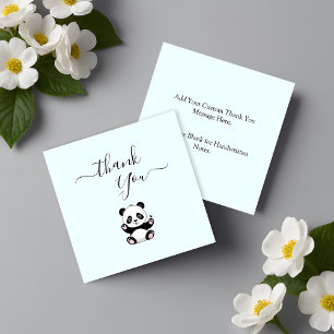 Budget Little Panda Baby Shower Thank You Card