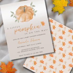 Budget Little Pumpkin Autumn Fall Baby Shower