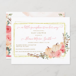 Budget Little Pumpkin Baby Shower Invitation